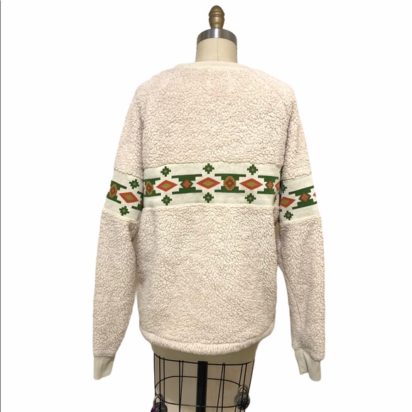 Urban Outfitters pullover teddy tribal sweater S - Picture 2 of 6